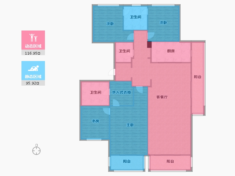 浙江省-杭州市-远洋西溪公馆-200.00-户型库-动静分区