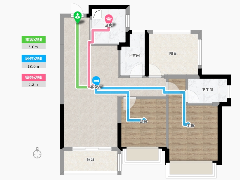 广西壮族自治区-柳州市-龙光玖龙府观山苑-78.00-户型库-动静线