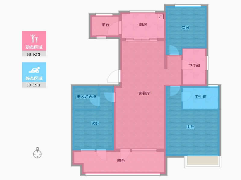 山东省-青岛市-花街小镇维拉-108.00-户型库-动静分区