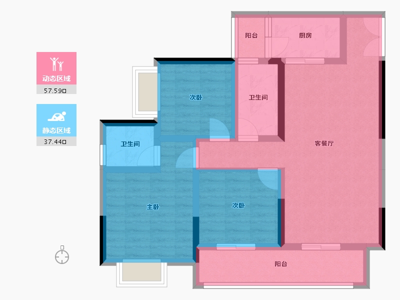 四川省-广安市-学府中央-89.00-户型库-动静分区