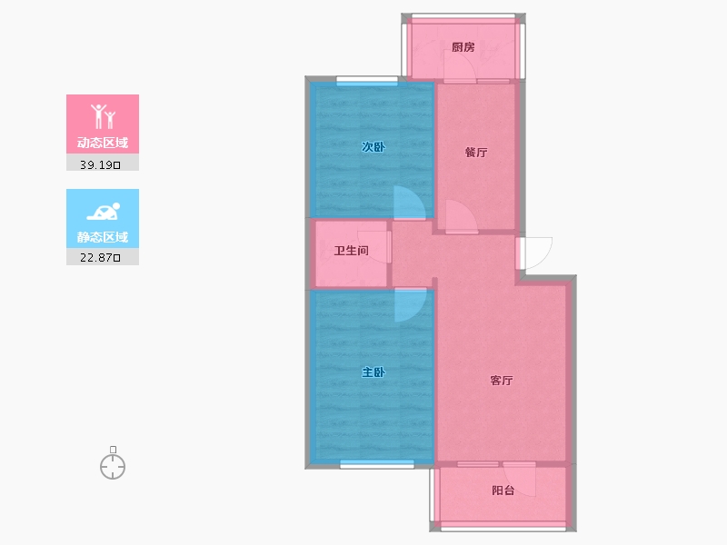 天津-天津市-光明里-54.30-户型库-动静分区