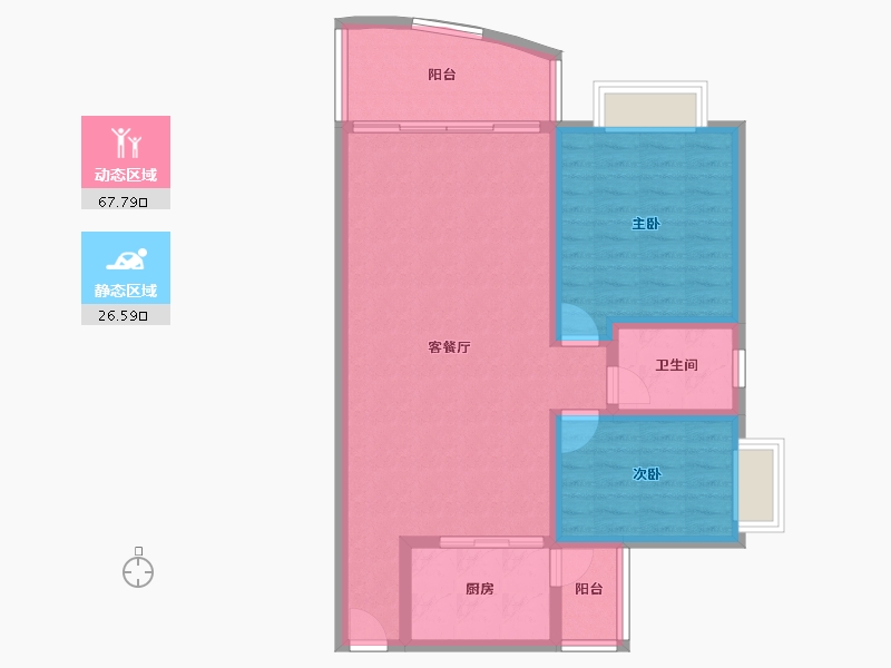 广东省-深圳市-宏发雍景城-66.00-户型库-动静分区