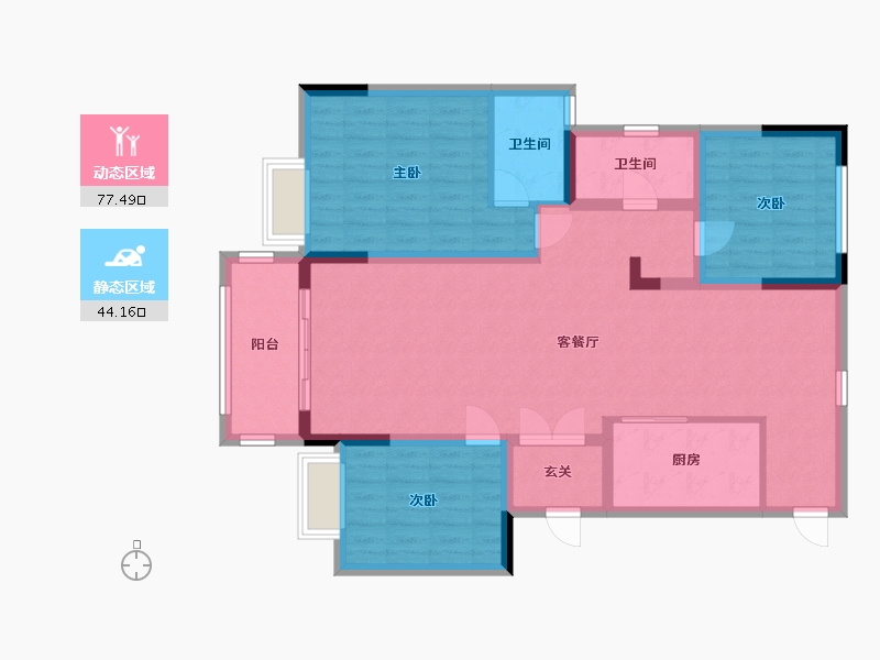 河南省-焦作市-壹号院-120.00-户型库-动静分区