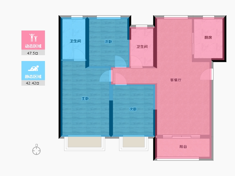 甘肃省-兰州市-保利领秀山十区-118.30-户型库-动静分区