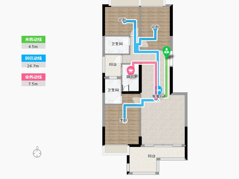 广东省-东莞市-时富花园-110.00-户型库-动静线