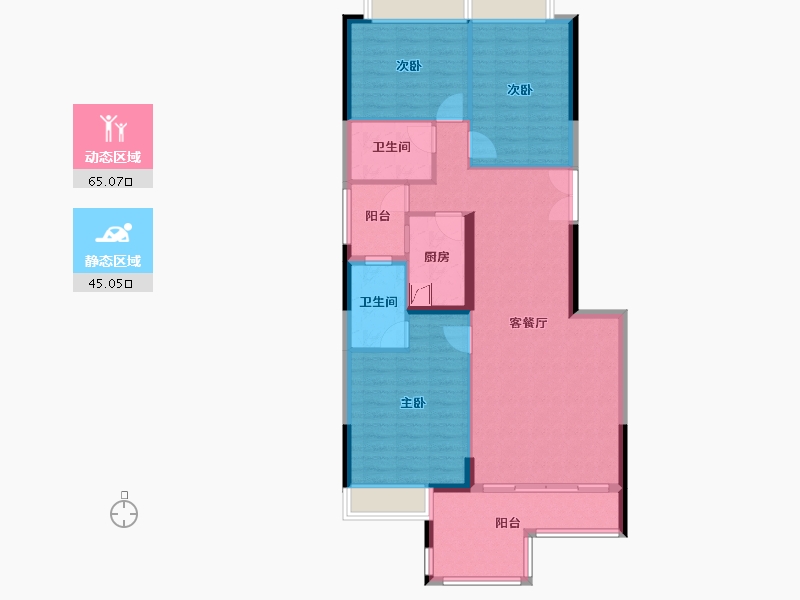 广东省-东莞市-时富花园-110.00-户型库-动静分区