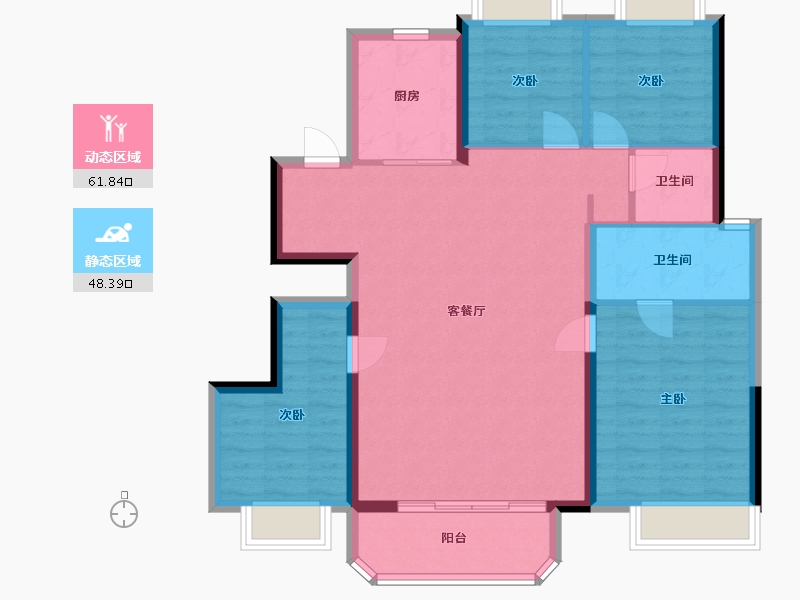 上海-上海市-融创悦城-108.00-户型库-动静分区