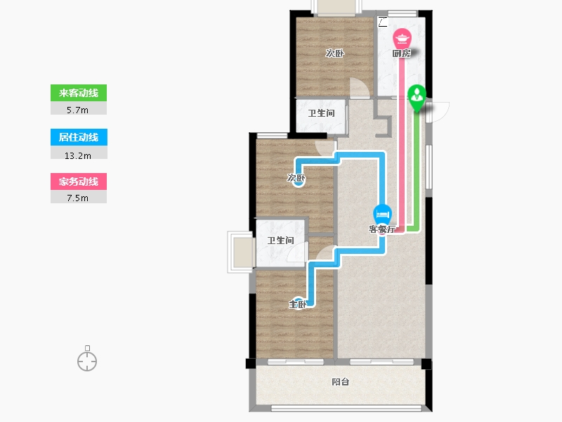 福建省-宁德市-天行梦龙苑-89.00-户型库-动静线