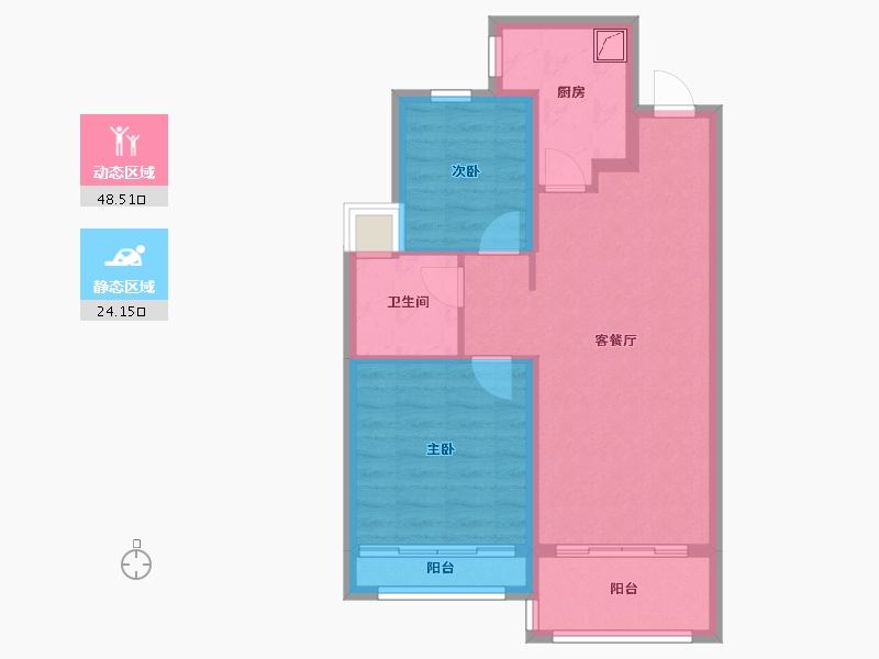 上海-上海市-招商虹桥公馆-63.00-户型库-动静分区