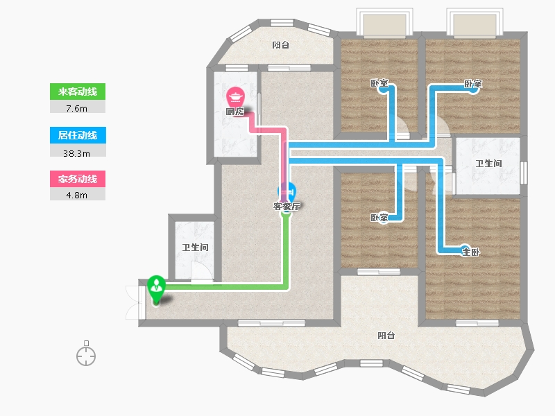 云南省-临沧市-金柏之春-130.00-户型库-动静线