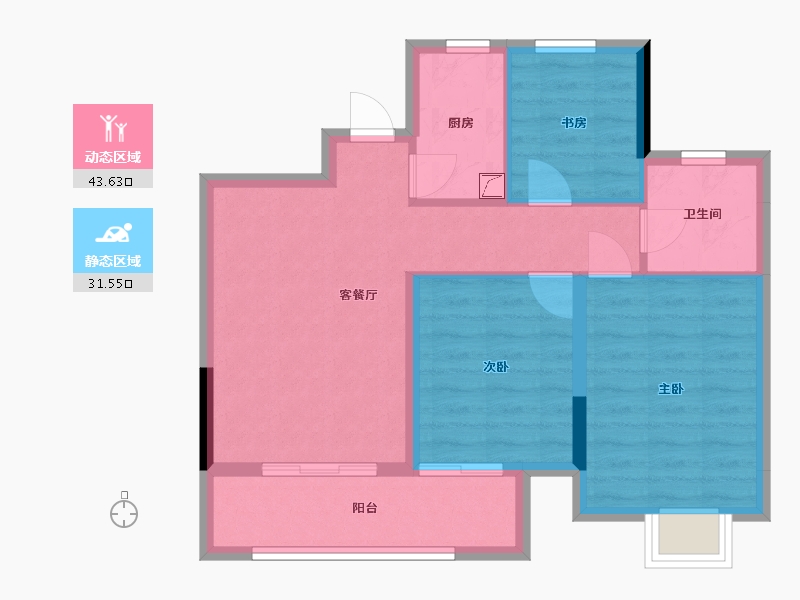 江西省-南昌市-桂语江南-70.94-户型库-动静分区