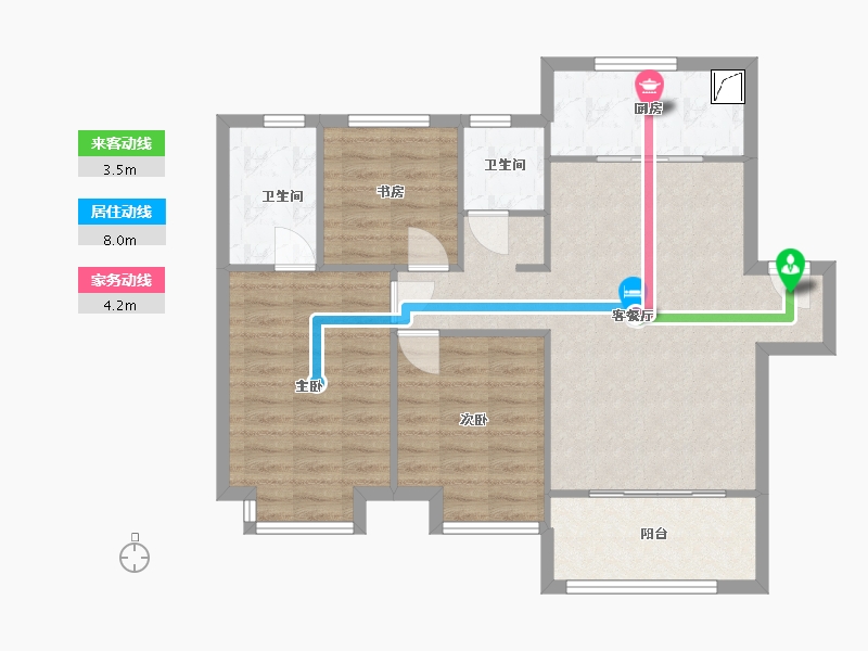 山东省-济南市-中建蔚蓝之城-87.00-户型库-动静线