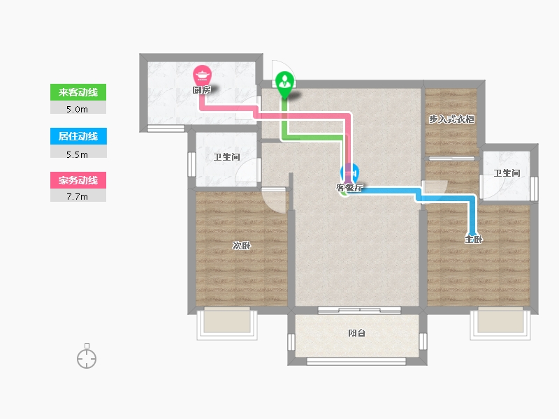 湖南省-湘潭市-吉润华府-82.30-户型库-动静线