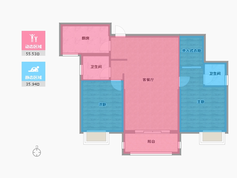 湖南省-湘潭市-吉润华府-82.30-户型库-动静分区