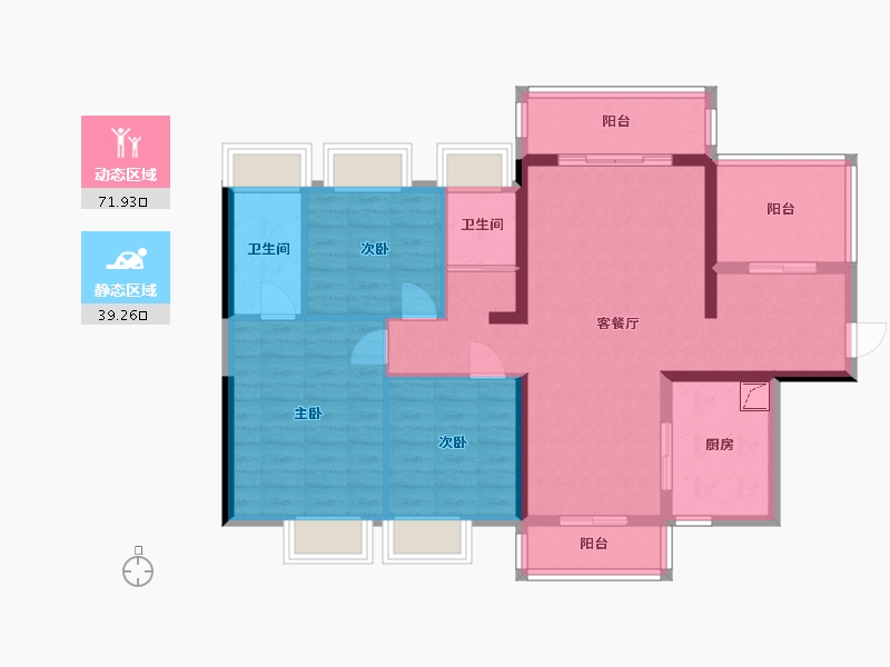 湖南省-湘潭市-碧桂园天玺-99.00-户型库-动静分区