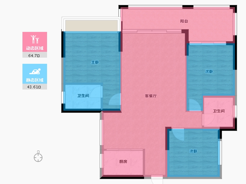 湖南省-常德市-三江欣城-151.00-户型库-动静分区