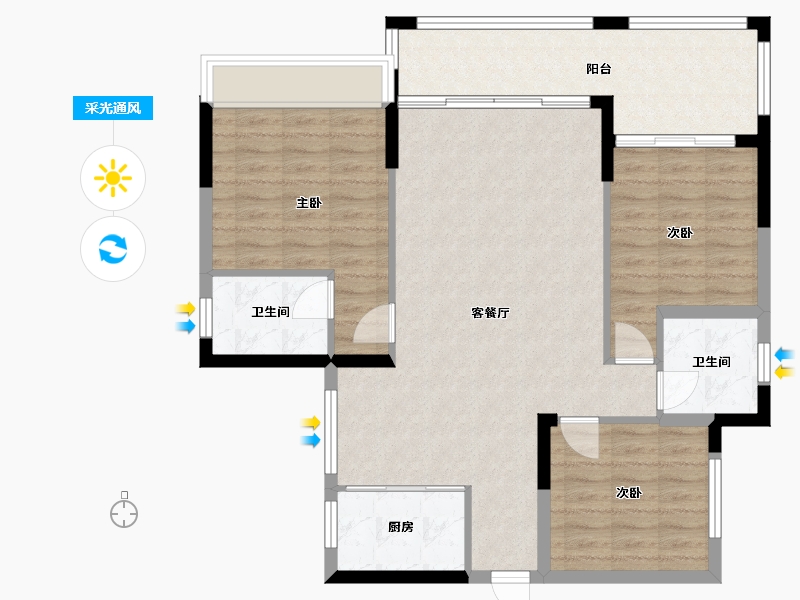 湖南省-常德市-三江欣城-151.00-户型库-采光通风