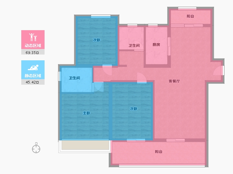 河南省-南阳市-状元府-102.00-户型库-动静分区