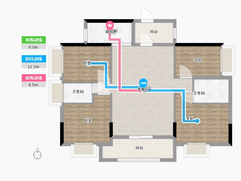 广东省-肇庆市-鸿景誉园-97.00-户型库-动静线