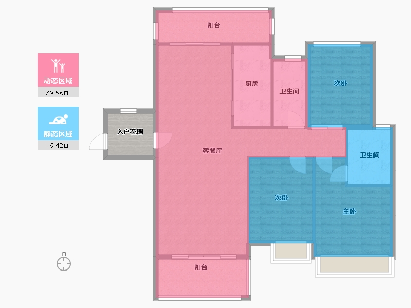 广西壮族自治区-桂林市-恒泰柏利郡-120.00-户型库-动静分区