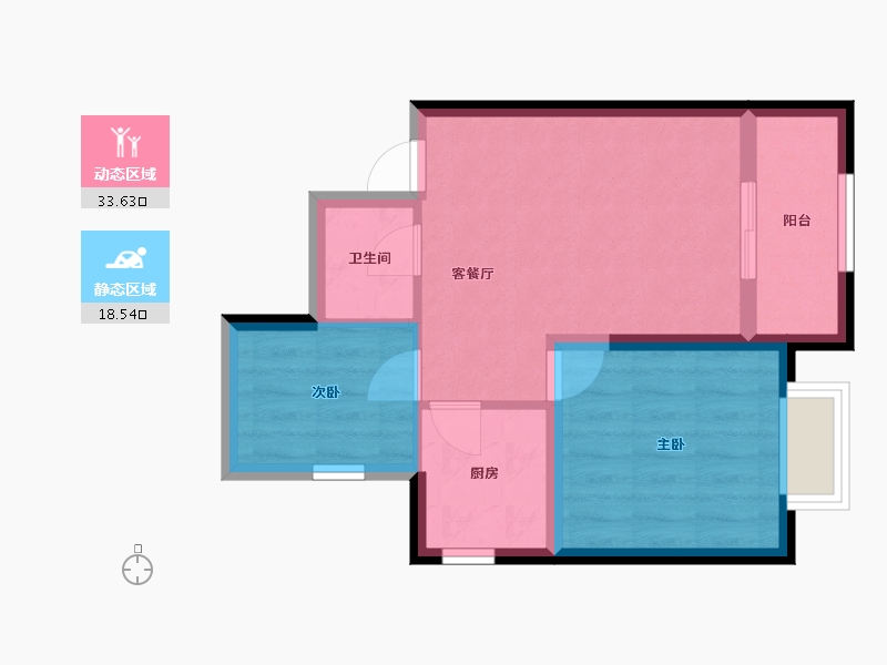 甘肃省-天水市-皇城名府-65.00-户型库-动静分区