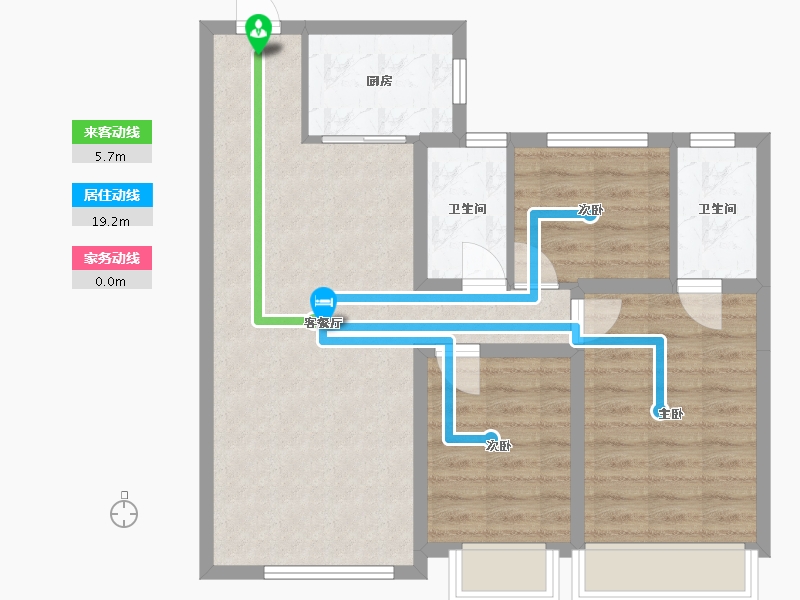 内蒙古自治区-赤峰市-碧桂园天玥湾-82.79-户型库-动静线