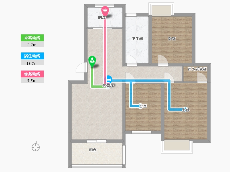 山东省-临沂市-贵和花园-106.00-户型库-动静线