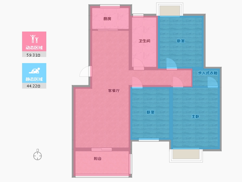 山东省-临沂市-贵和花园-106.00-户型库-动静分区