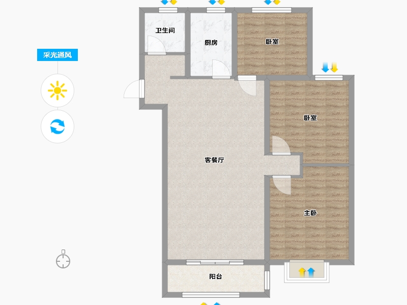 山东省-日照市-安泰翡翠城-99.71-户型库-采光通风