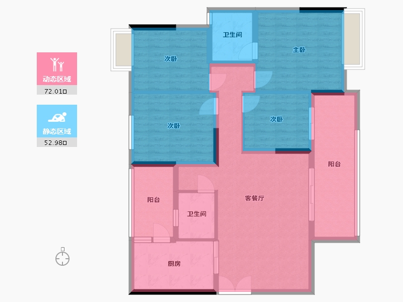 四川省-眉山市-丽都花园-129.00-户型库-动静分区