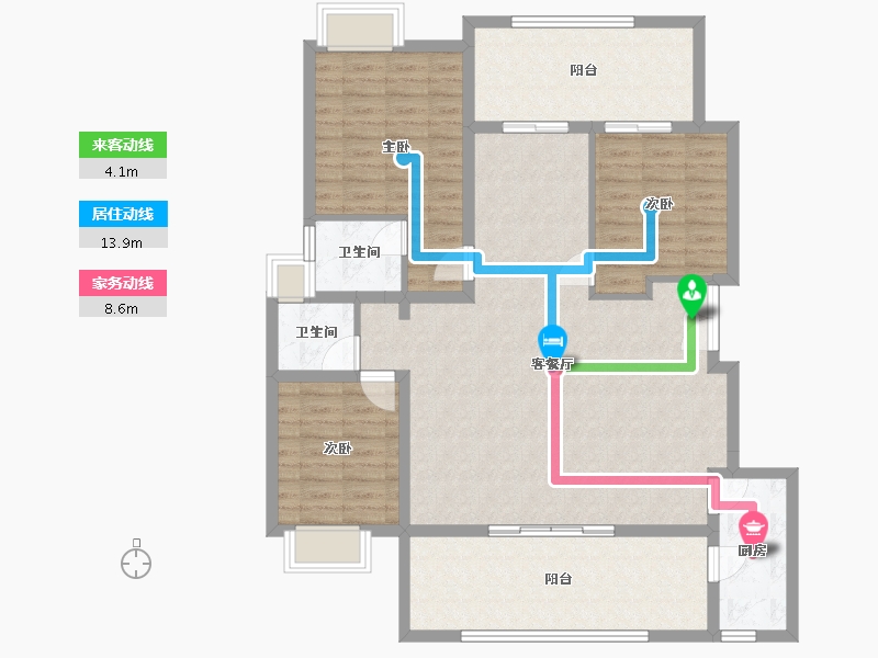 四川省-雅安市-凯悦天地-118.00-户型库-动静线