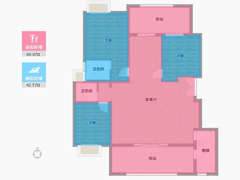 四川省-雅安市-凯悦天地-118.00-户型库-动静分区