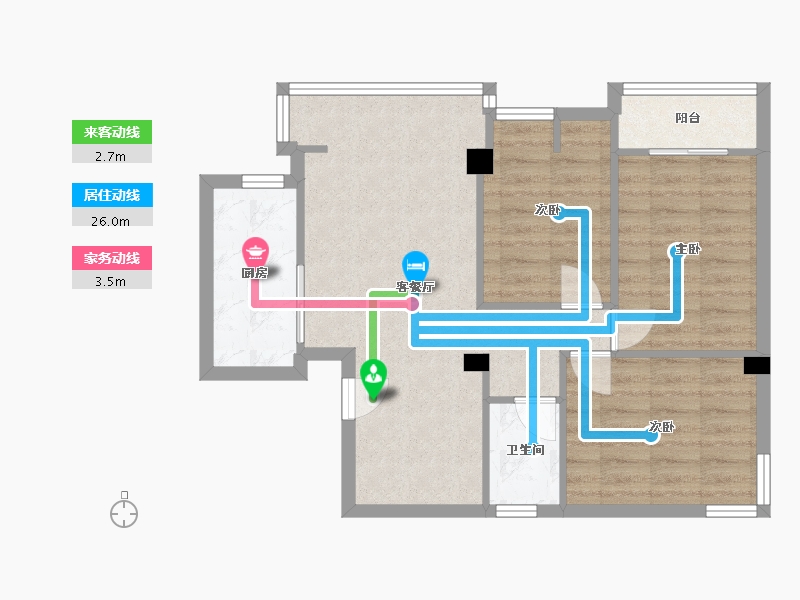 福建省-福州市-鳌港苑-70.00-户型库-动静线