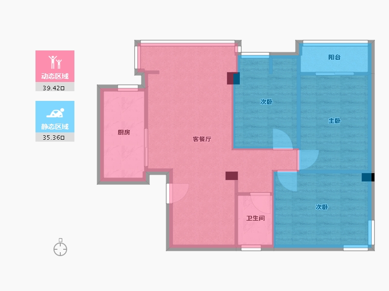 福建省-福州市-鳌港苑-70.00-户型库-动静分区