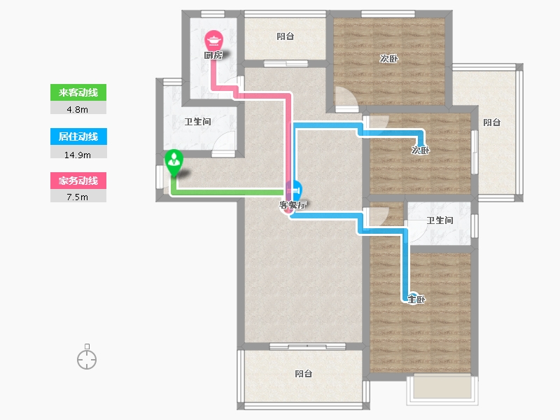 河南省-许昌市-锦绣东方-106.54-户型库-动静线