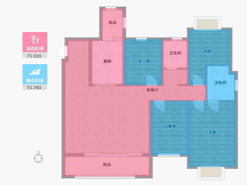 云南省-昆明市-绿地海之城-109.00-户型库-动静分区