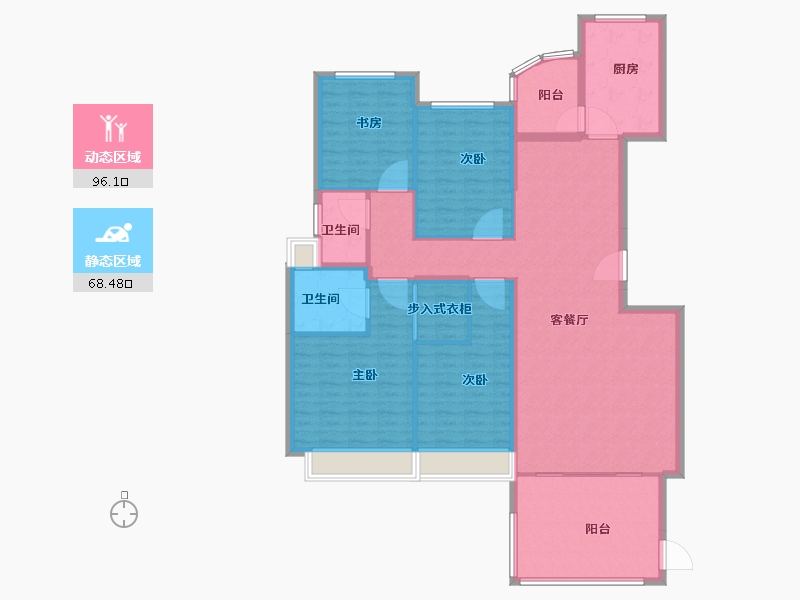 广东省-汕头市-天合名门-147.75-户型库-动静分区