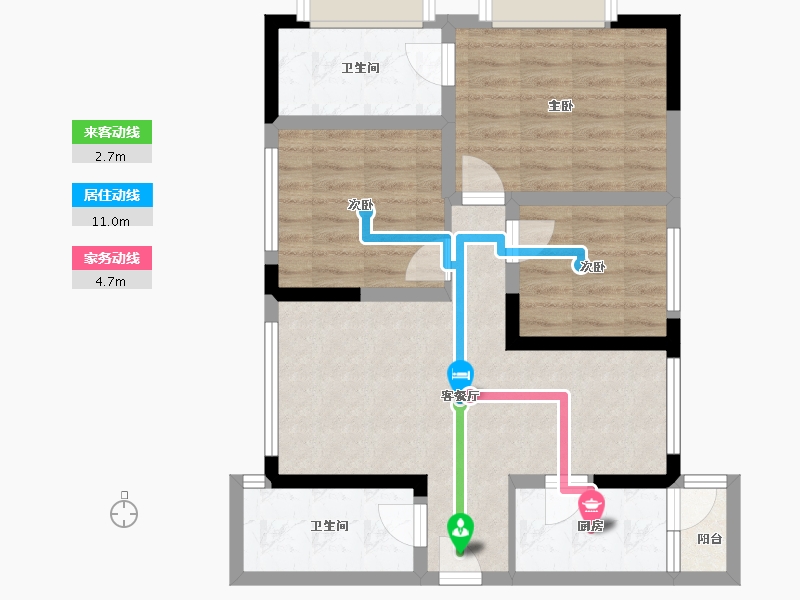 四川省-成都市-海德花园-85.00-户型库-动静线