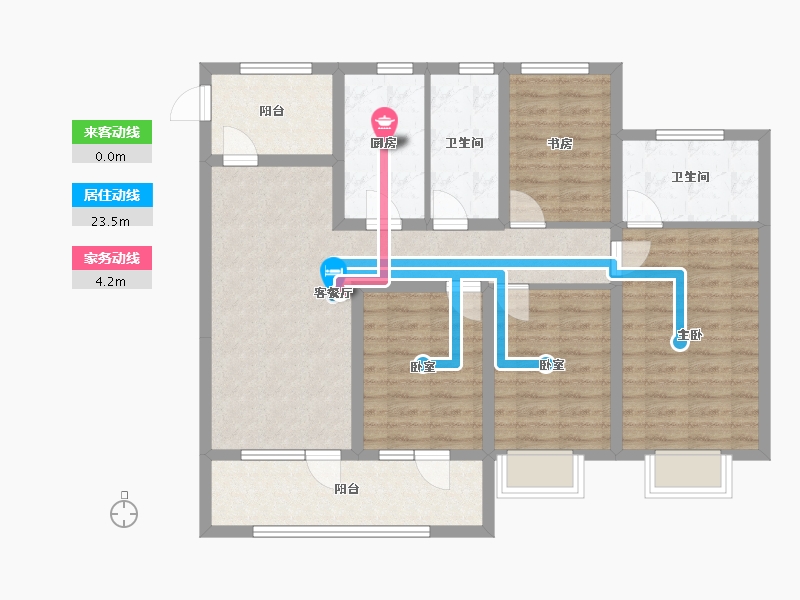 山东省-烟台市-珑璟台-100.30-户型库-动静线