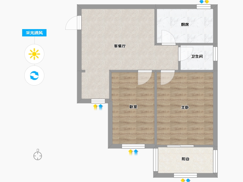 四川省-成都市-五福苑-67.00-户型库-采光通风