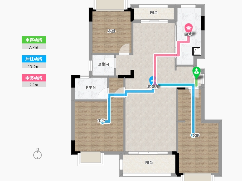 江西省-吉安市-四季花城-102.00-户型库-动静线