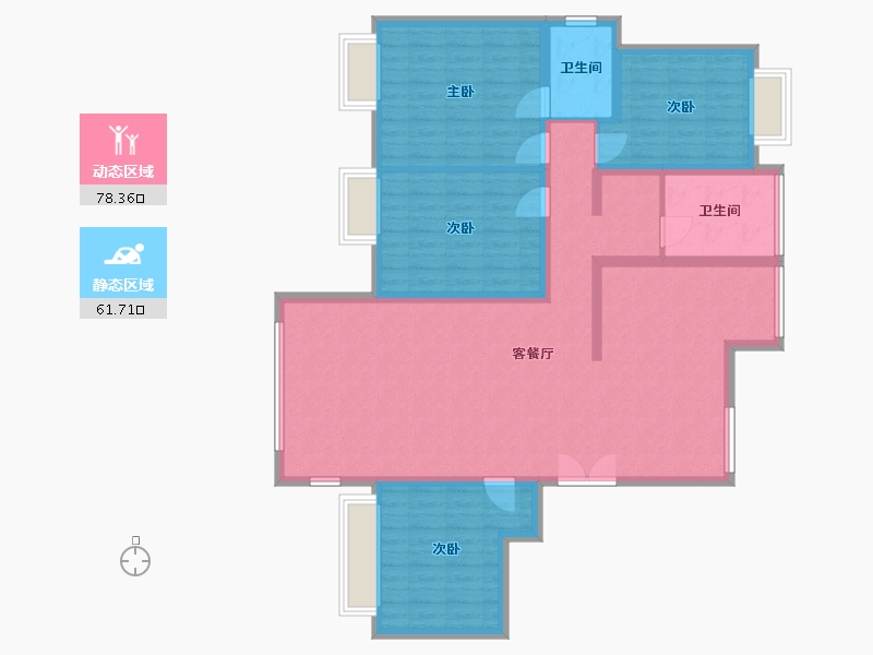 贵州省-六盘水市-太古城-110.00-户型库-动静分区