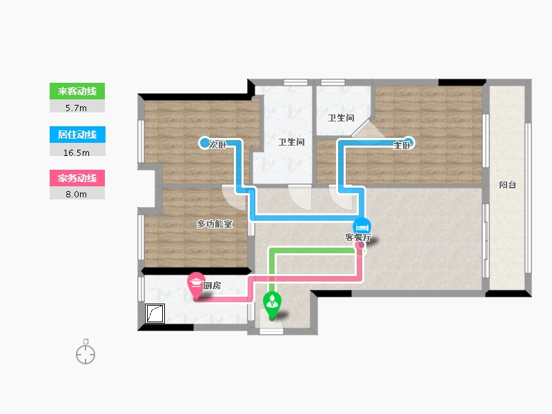 湖南省-株洲市-香江悦府-105.00-户型库-动静线