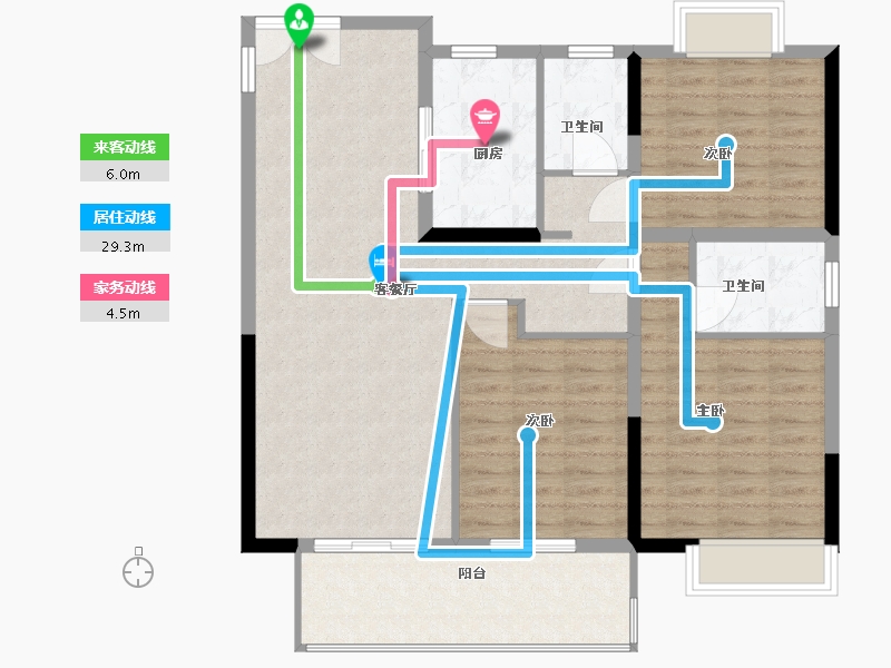 江苏省-常州市-铂悦时代-107.00-户型库-动静线