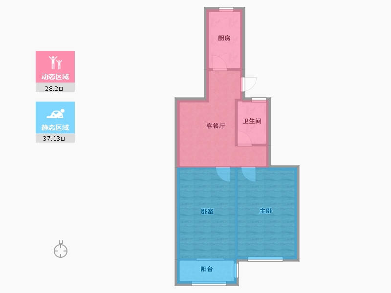 上海-上海市-新市南路546弄-12号楼-58.90-户型库-动静分区