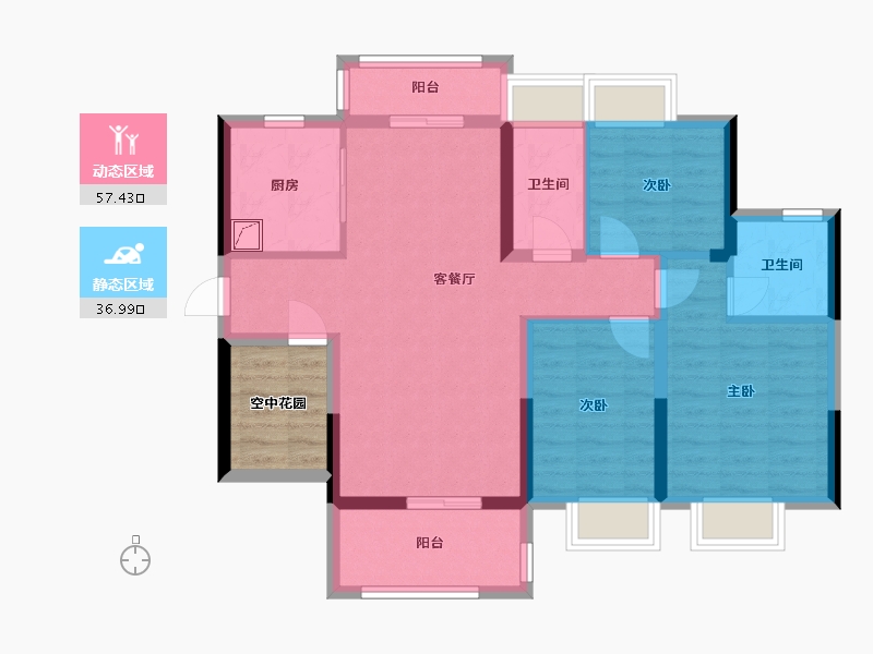 广东省-江门市-方圆云山诗意-89.00-户型库-动静分区