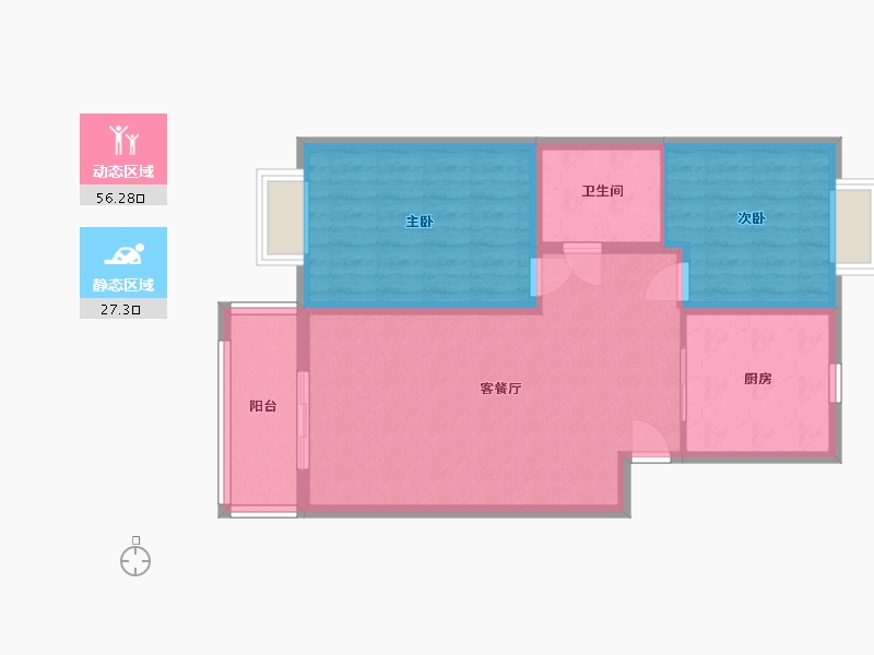 江苏省-无锡市-中星苑-90.00-户型库-动静分区