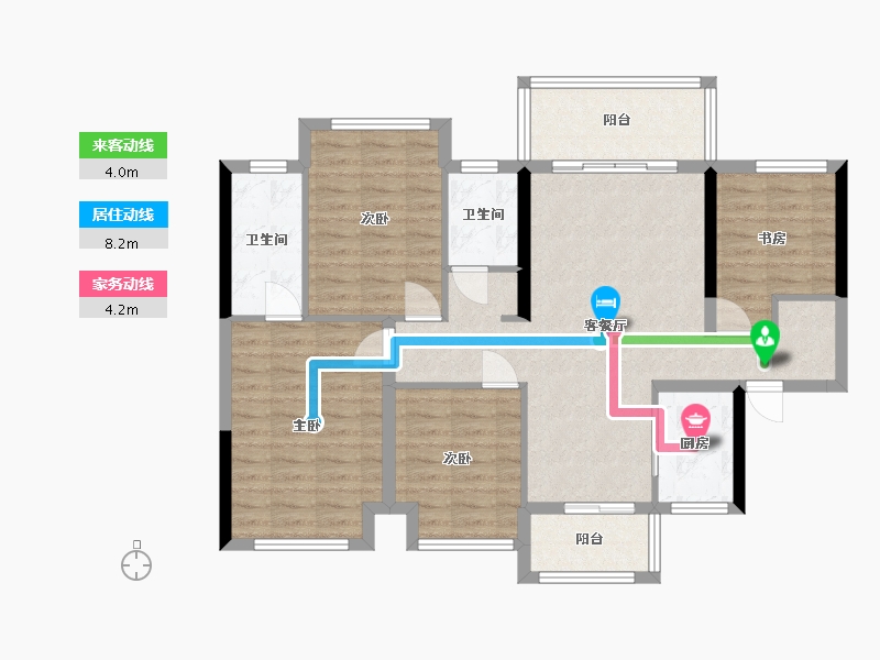 广西壮族自治区-贵港市-华奥·阳光城悦府-92.23-户型库-动静线