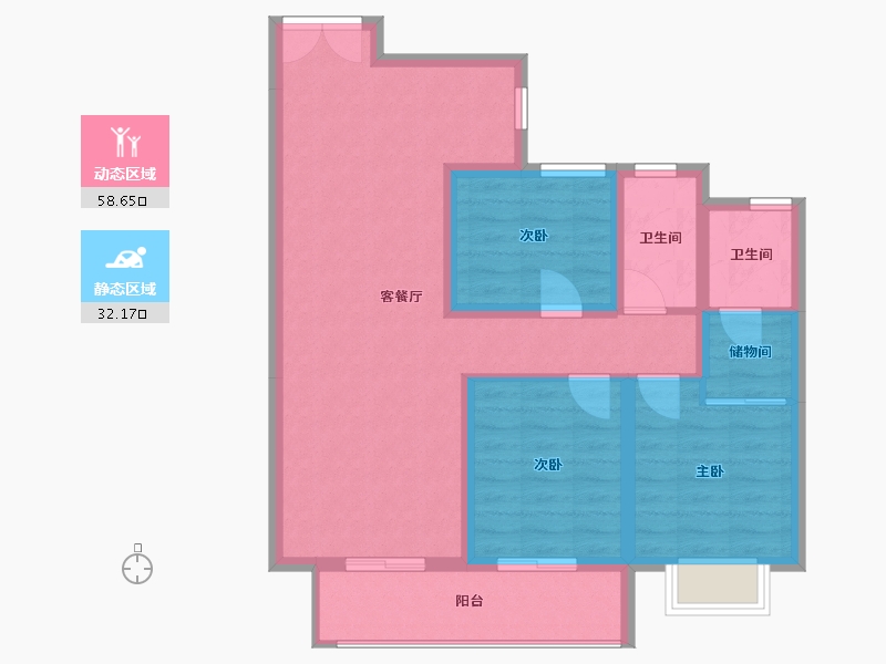 福建省-莆田市-联发君领天玺-85.00-户型库-动静分区