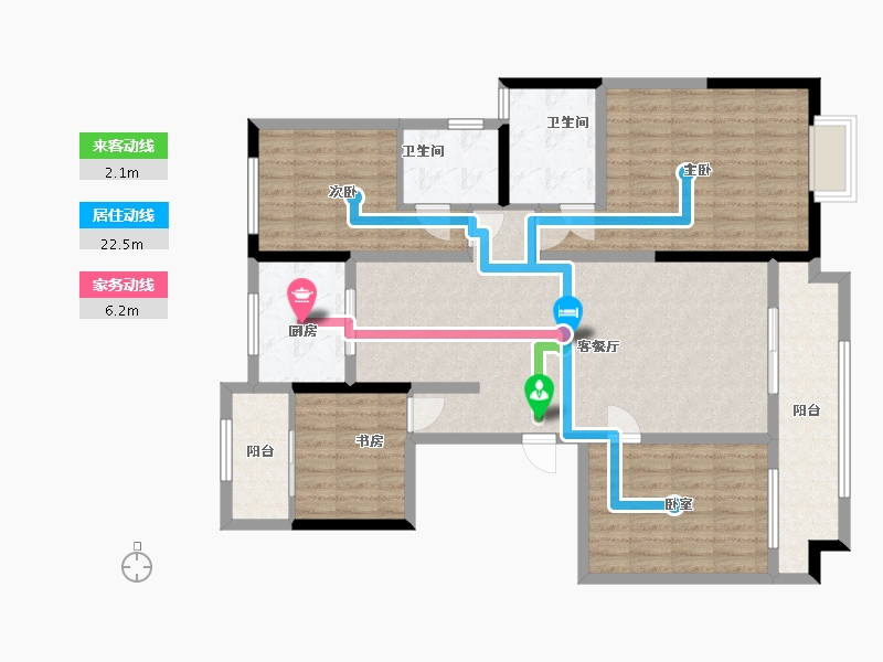 陕西省-西安市-大华锦绣前程-108.00-户型库-动静线